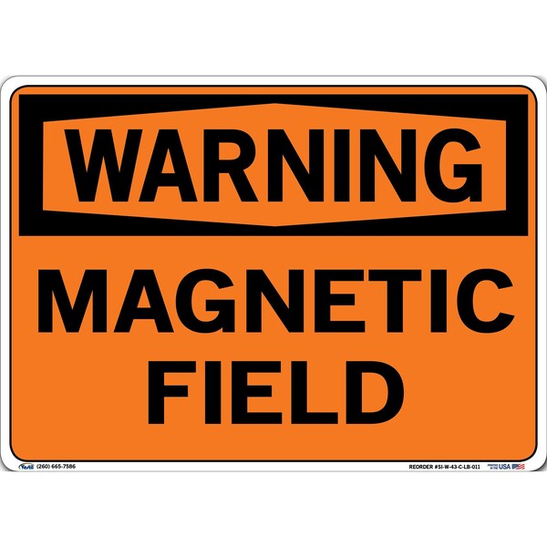 Vinyl Label Sign, 10-1/2" H, 14-1/2" W, Vinyl Label, Rectangle, SI-W-43-C-LB-011