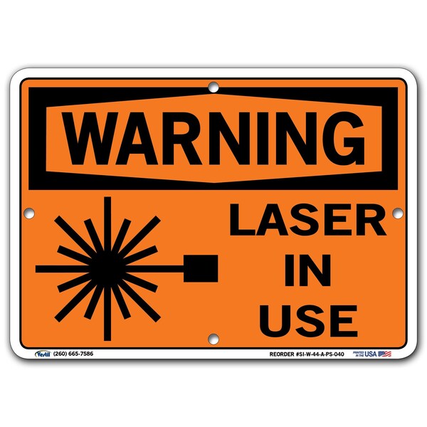Polystyrene Sign, 7-1/2" H, 10-1/2" W, Polystyrene, Rectangle, SI-W-44-A-PS-040