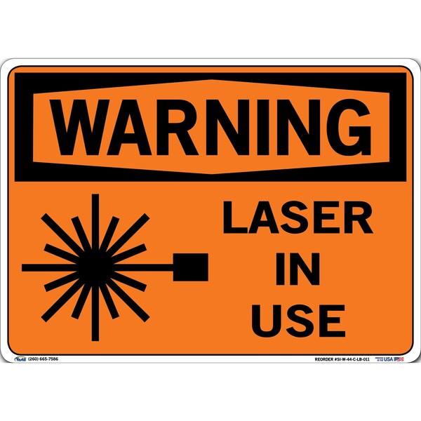 Vinyl Label Sign, 10-1/2" H, 14-1/2" W, Vinyl Label, Rectangle, SI-W-44-C-LB-011