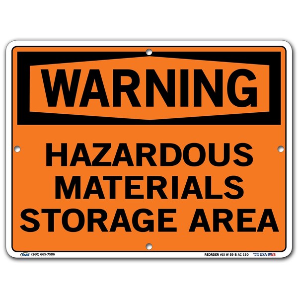 Aluminum Composite Sign, 9-1/2" H, 12-1/2" W Composite, Rectangle, SI-W-59-B-AC-130