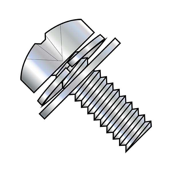 #10-32 x 1/2 in Phillips Pan Machine Screw, Zinc Plated Steel, 6000 PK