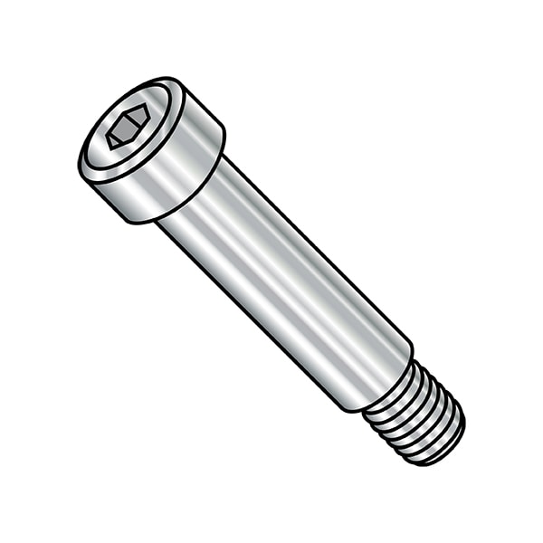 Shoulder Screw, 5/32" Thr Sz, 1/2 in Thr Lg, Stainless Steel, 300 PK