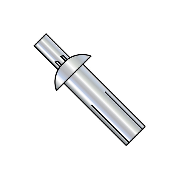 Nail Drive Anchor, 3/8" Dia., 3/8" L, Steel Zinc Plated, 1000 PK