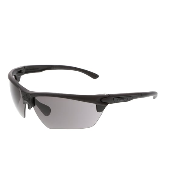 Dominator (DM3), Safety Glasses, Anti-Fog & Anti-Scratch, Gray Lens, Black Frame, Half Frame