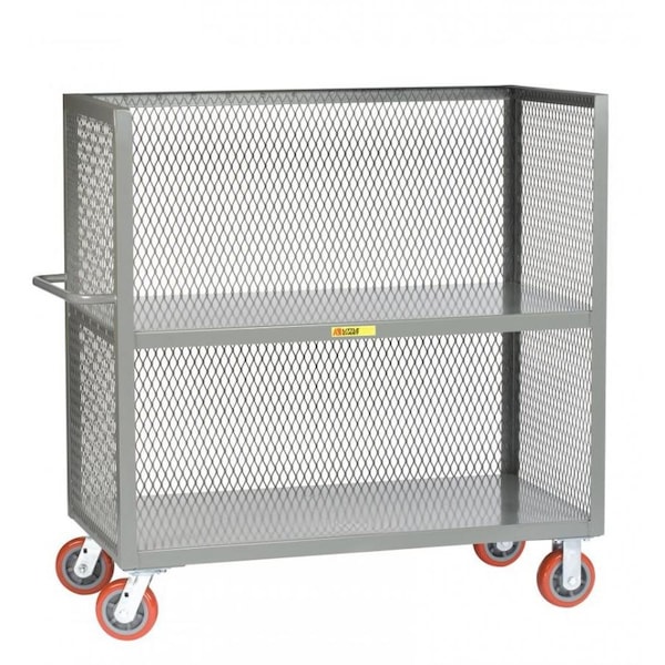 Stock Cart, 12 ga. Steel, 3600 lb Load Capacity, 2 Shelves, 57" H