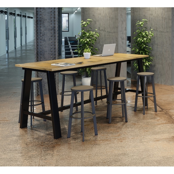 Rectangle KFI Midtown 3 x 10 FT Conference Table, Natural Finish, Standard Height, 36 W, 120 L
