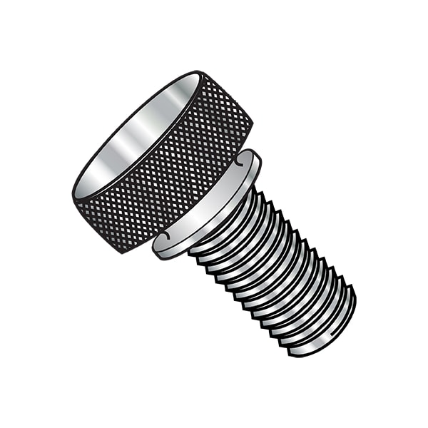 10-32X1/2 KNURLED THUMB SCR WASHER STAINLESS STEEL, PK100