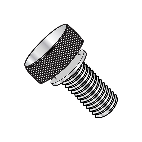 10-32X1/2 KNURLED THUMB SCR WASHER ALUMINUM, PK100