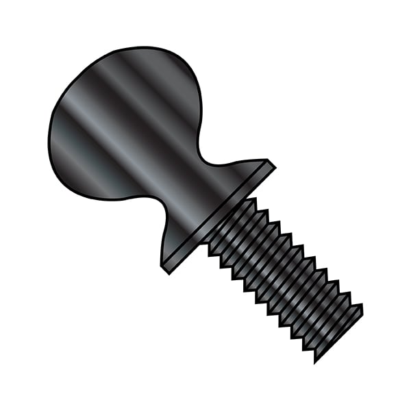 Thumb Screw, 1/4"-20 Thread Size, Spade, Black Oxide Steel, 1-1/2 in Lg, 600 PK