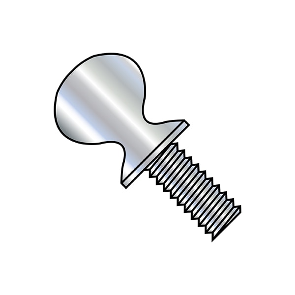 Thumb Screw, 5/16"-18 Thread Size, Spade, Zinc Plated Steel, 4 in Lg, 200 PK