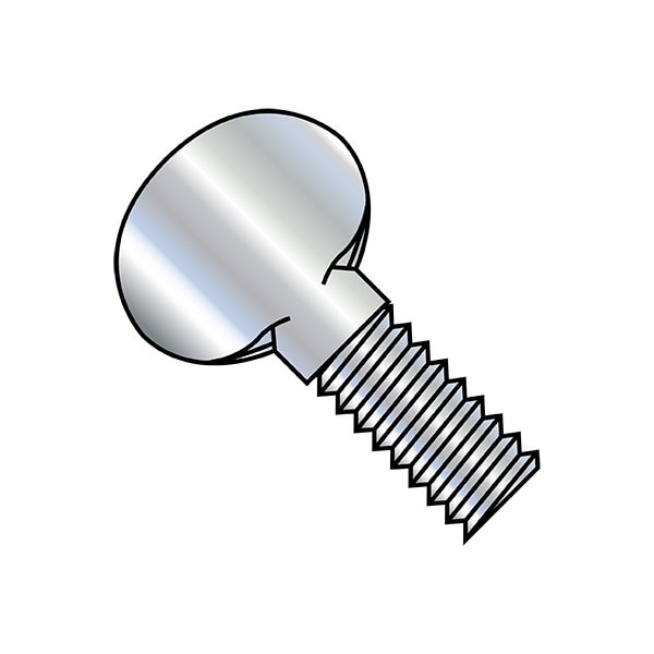 Thumb Screw, 3/8"-16 Thread Size, Spade, Zinc Plated Steel, 2 in Lg, 150 PK