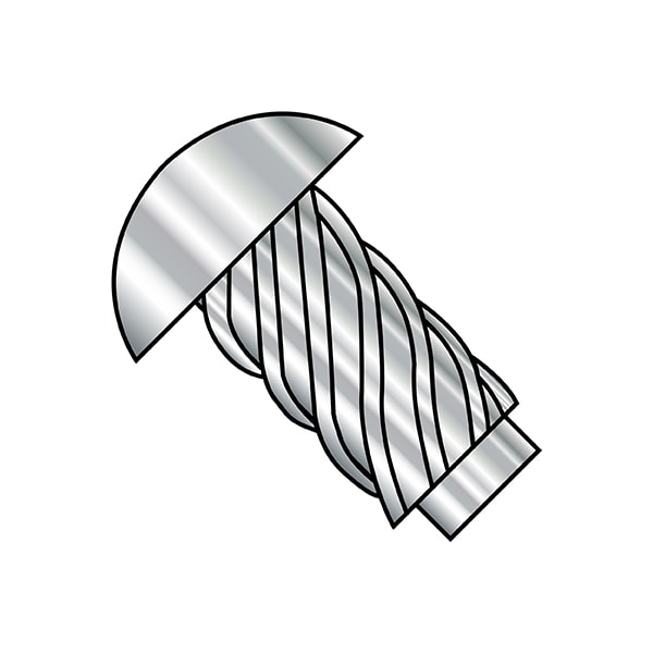 Thumb Screw, #7 Thread Size, Round, Plain Stainless Steel, 1/2 in Lg, 10000 PK