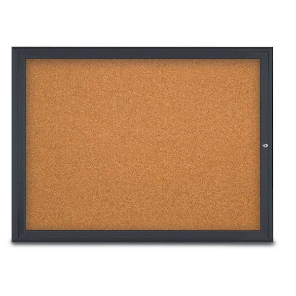 Single Door Radius Corkboard, 48"X36", B