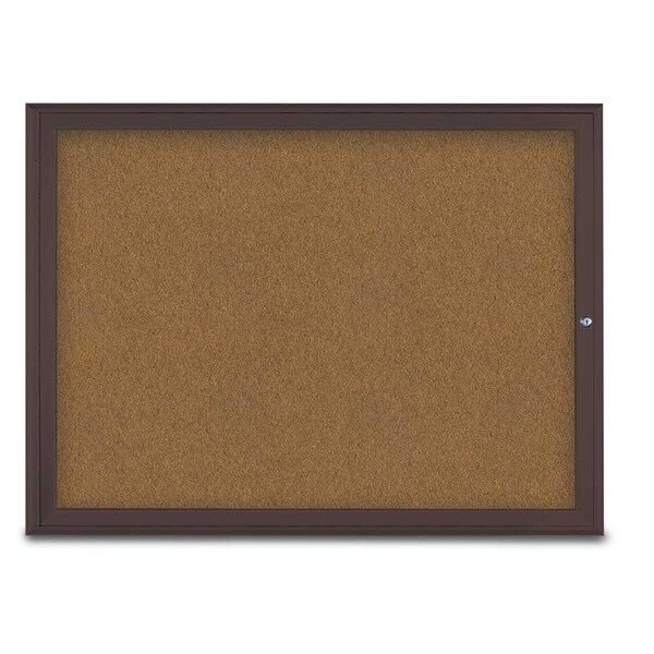 Single Door Radius Corkboard, 48"X36", B