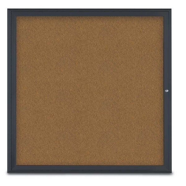 Single Door Radius Corkboard, 48"X48", B