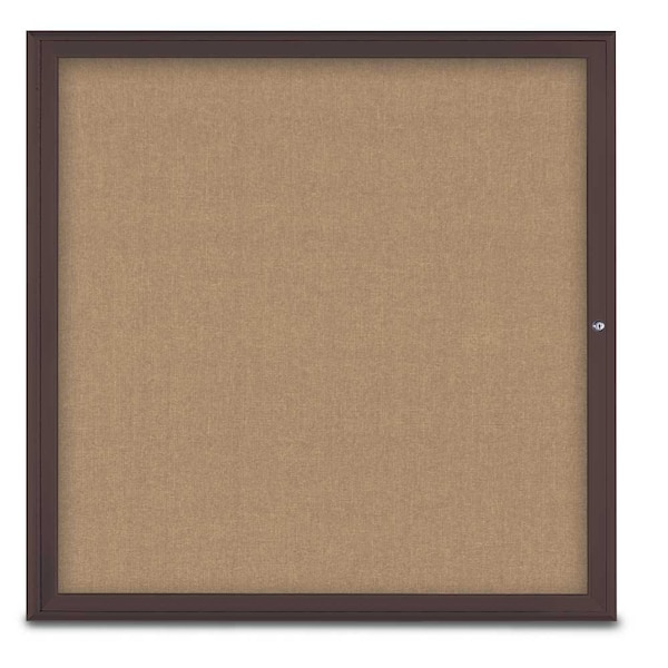 Single Door Radius Corkboard, 48"X48", B