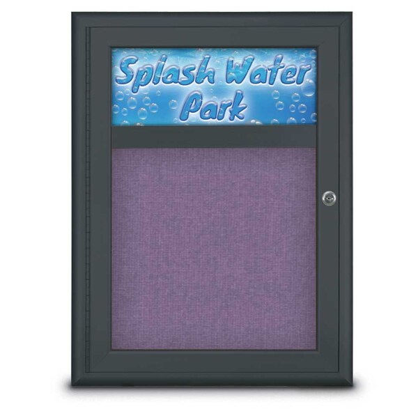 Single Door Radius Corkboard With Header