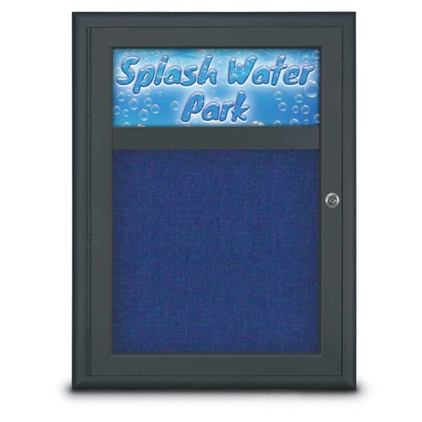 Single Door Radius Corkboard With Header