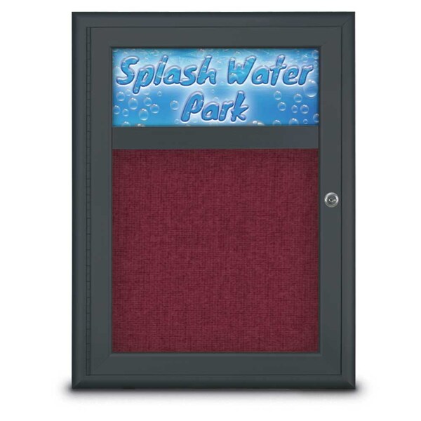 Single Door Radius Corkboard With Header