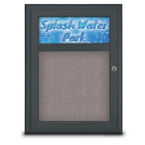 Single Door Radius Corkboard With Header