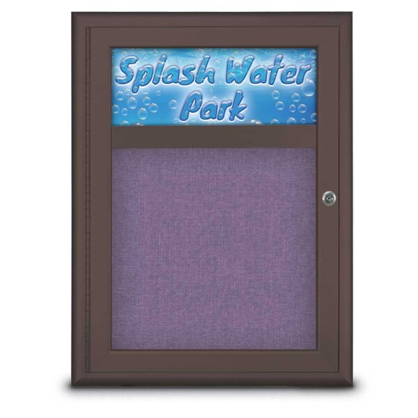 Single Door Radius Corkboard With Header