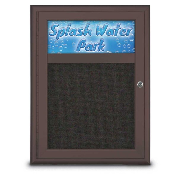 Single Door Radius Corkboard With Header