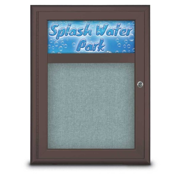 Single Door Radius Corkboard With Header