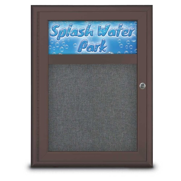 Single Door Radius Corkboard With Header