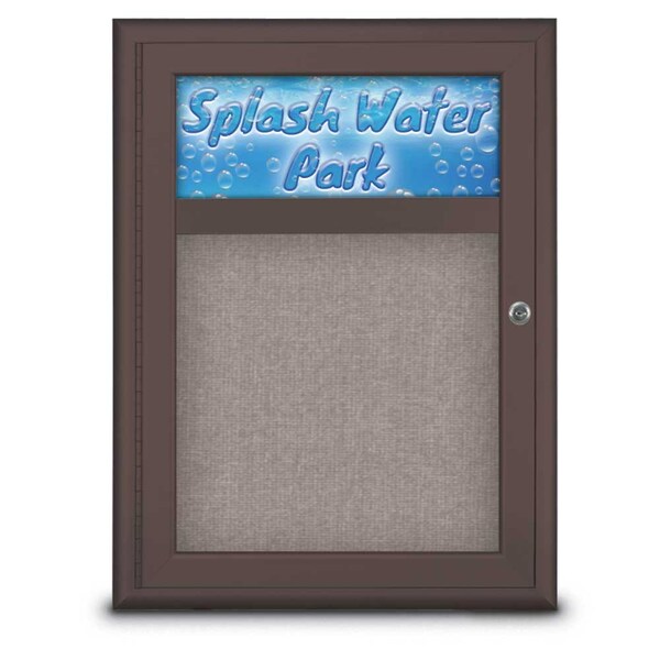 Single Door Radius Corkboard With Header