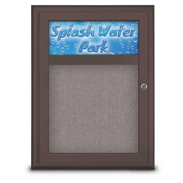Single Door Radius Corkboard With Header