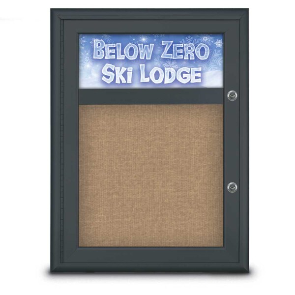 Single Door Radius Plus Corkboard With H