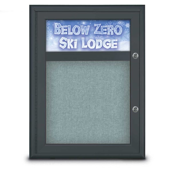 Single Door Radius Plus Corkboard With H