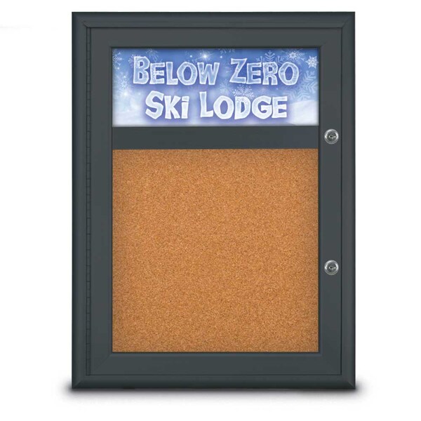 Single Door Radius Plus Corkboard, Header