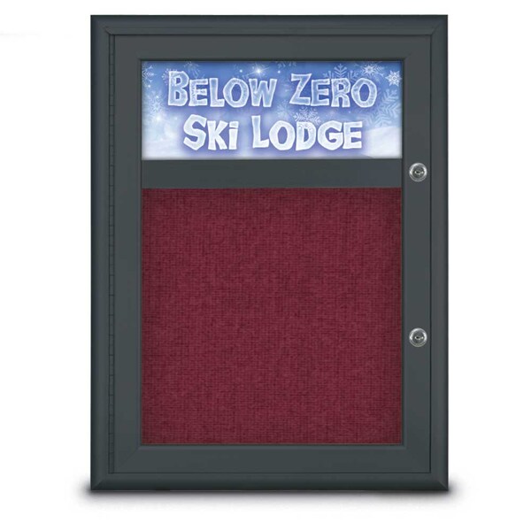 Single Door Radius Plus Corkboard With H