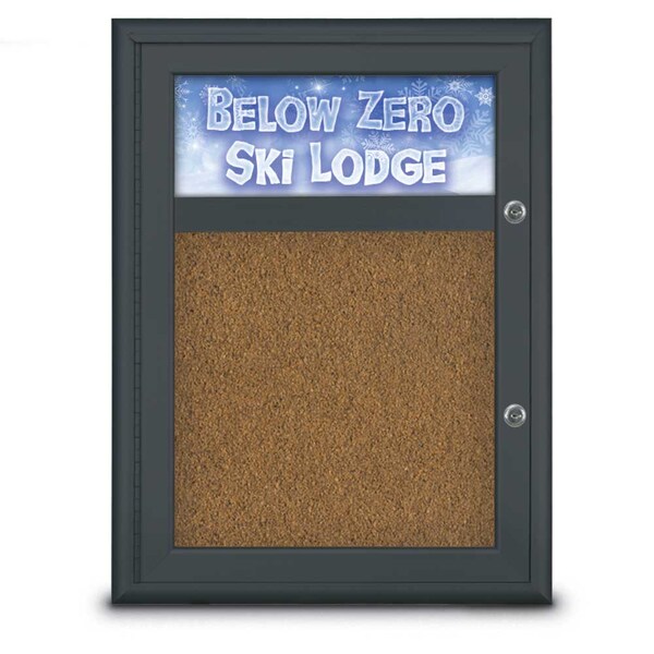Single Door Radius Plus Corkboard, Hdr, 18