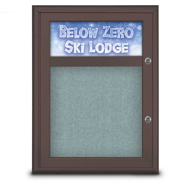 Single Door Radius Plus Corkboard With H