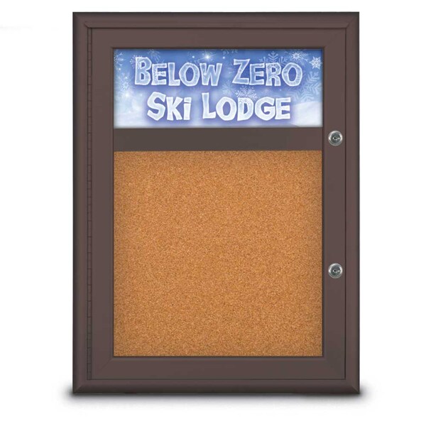 Single Door Radius Plus Corkboard, Header