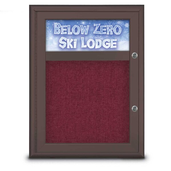 Single Door Radius Plus Corkboard, Header