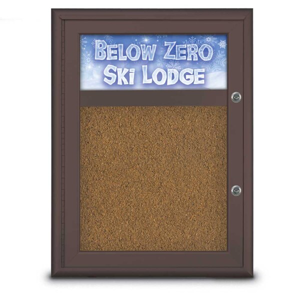 Single Door Radius Plus Corkboard, Hdr, 18