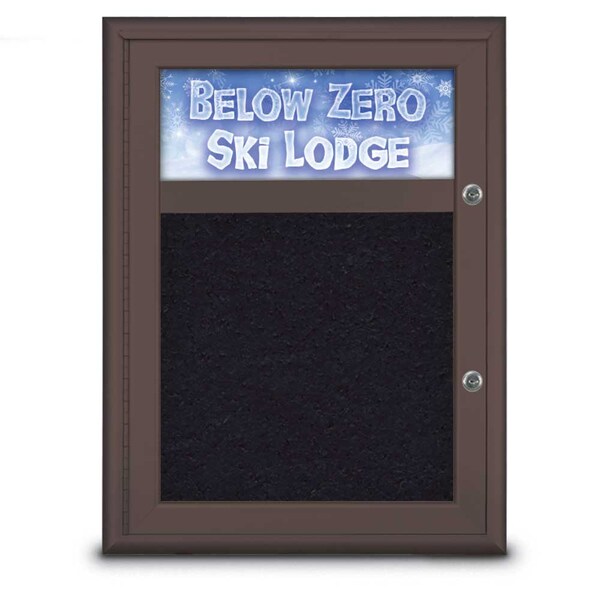 Single Door Radius Plus Corkboard, Header