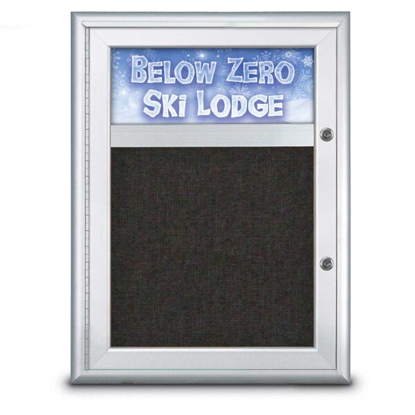 Single Door Radius Plus Corkboard With H