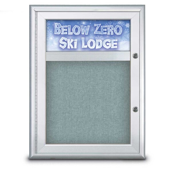 Single Door Radius Plus Corkboard With H