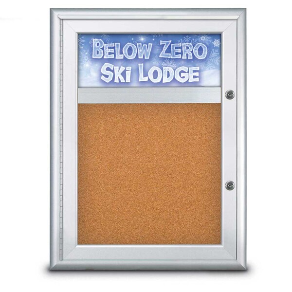 Single Door Radius Plus Corkboard, Header