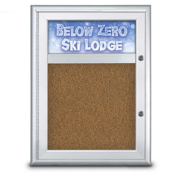 Single Door Radius Plus Corkboard, Hdr, 18