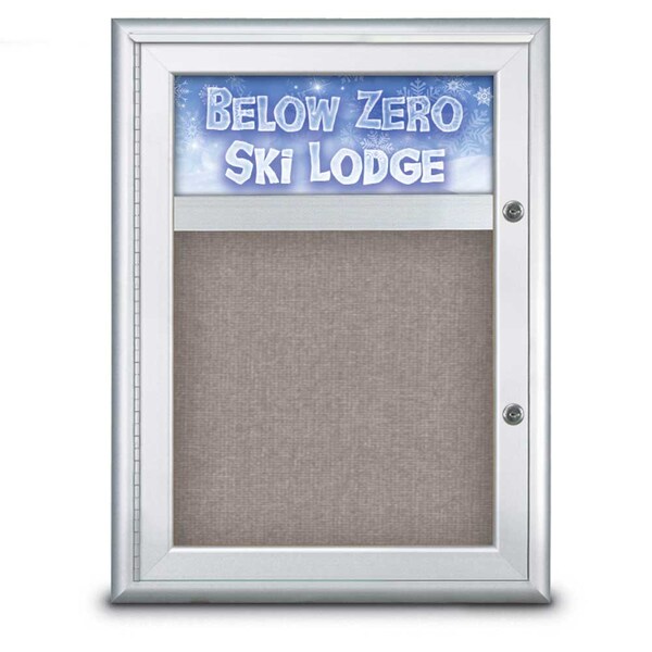 Single Door Radius Plus Corkboard With H