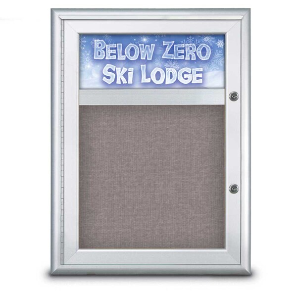 Single Door Radius Plus Corkboard With H