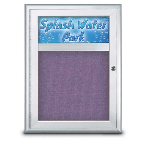 Single Door Radius Corkboard With Header