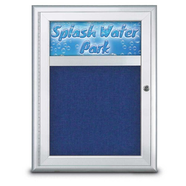 Single Door Radius Corkboard With Header