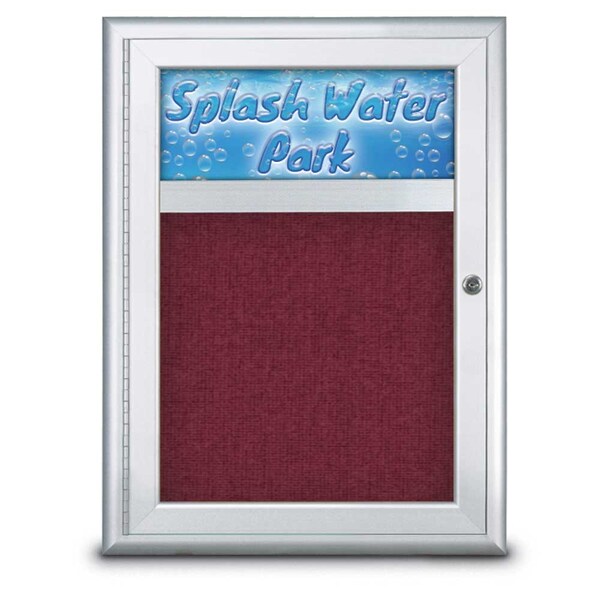 Single Door Radius Corkboard With Header