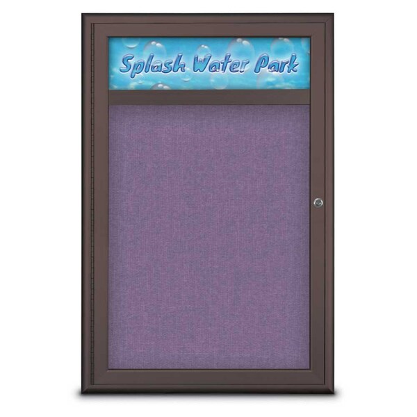 Single Door Radius Corkboard With Header